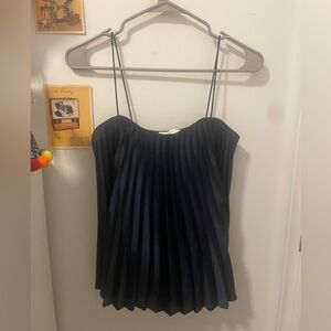 Vince Elegant navy blue Pleated Women's Top